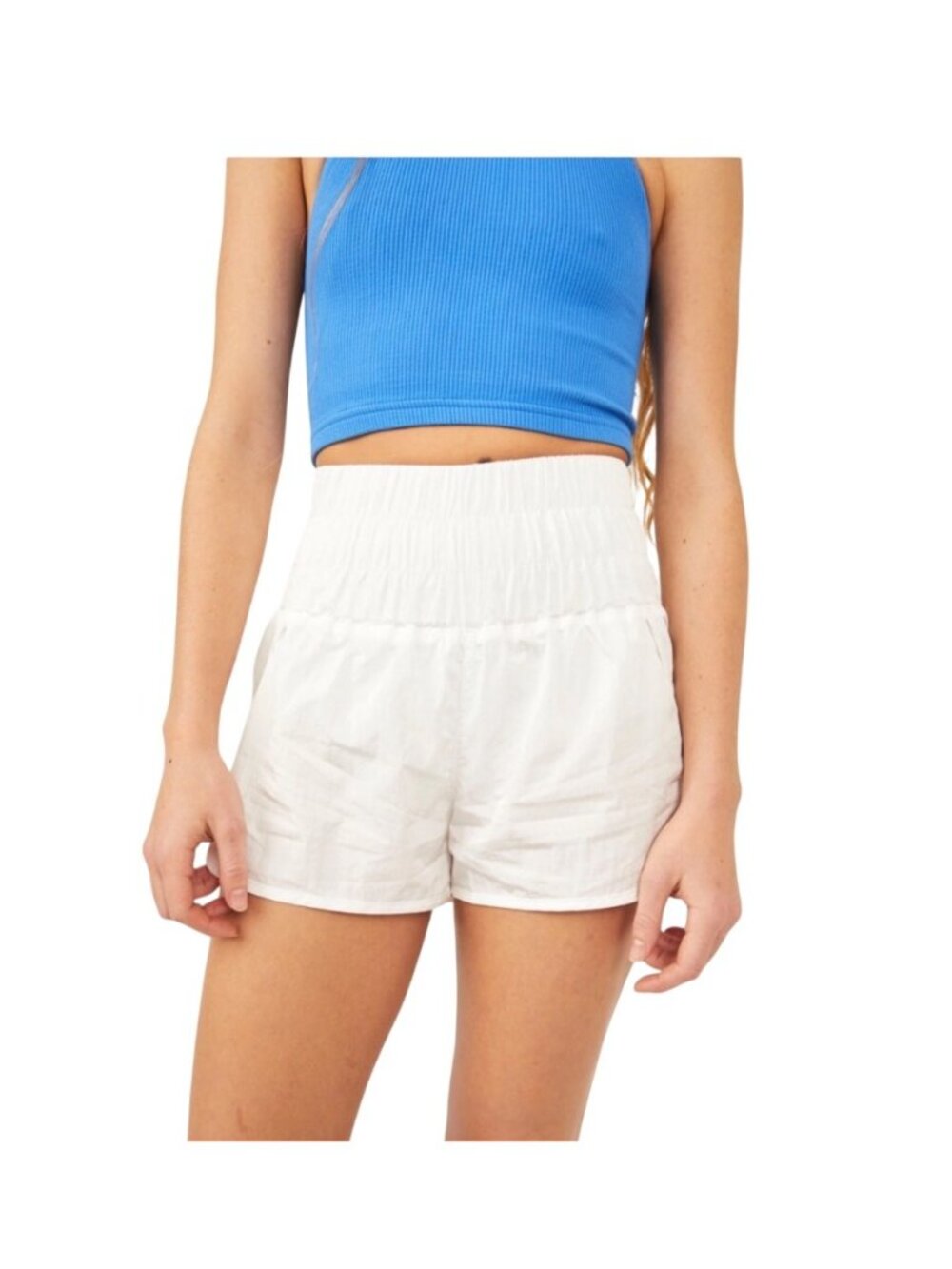 FP Free People Movement Short Size Medium Way Home White Nylon Athletic